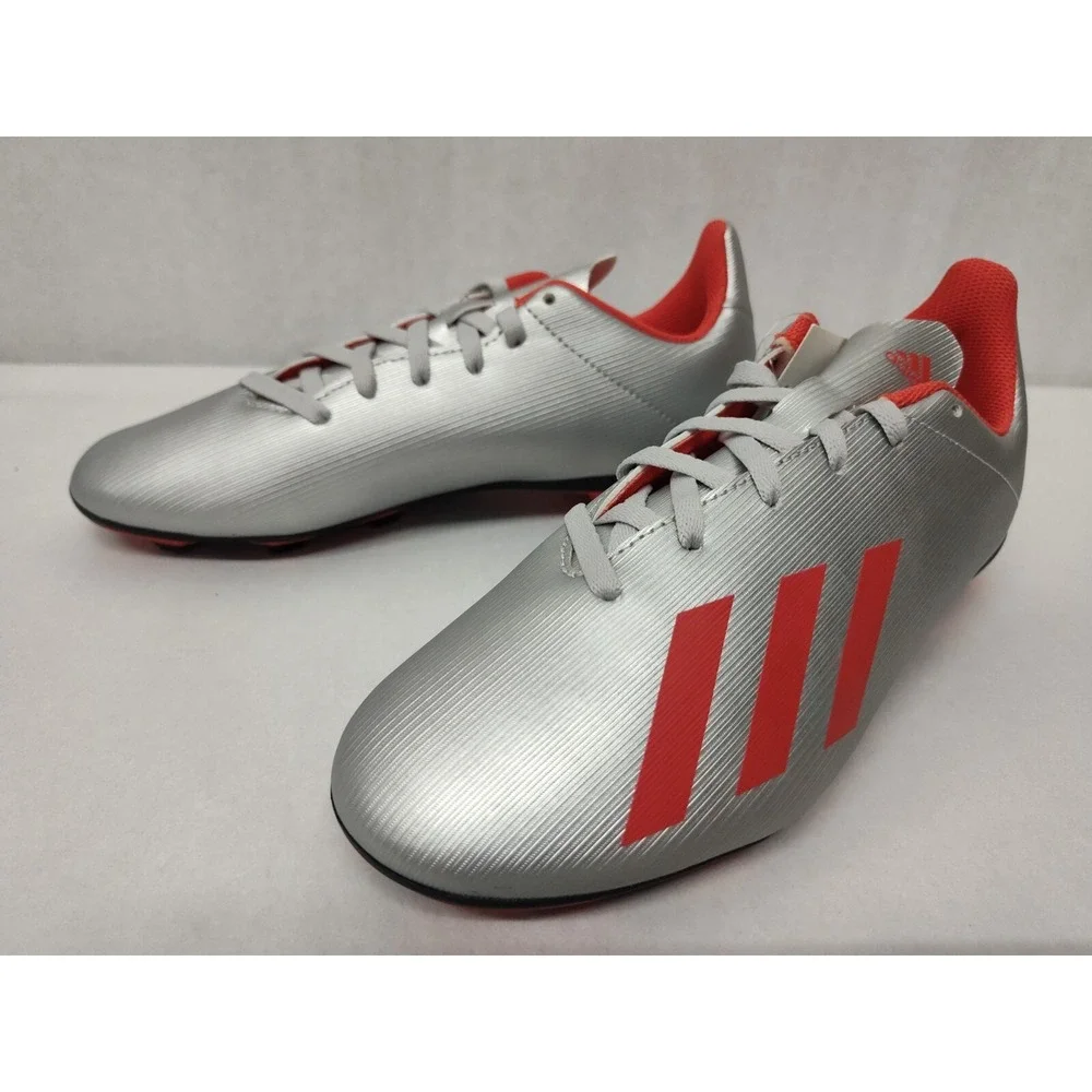 Adidas Kids' X 19.4 FxG‎ Outdoor Soccer Cleats F35362 Silver Metallic Red Sz 4.5